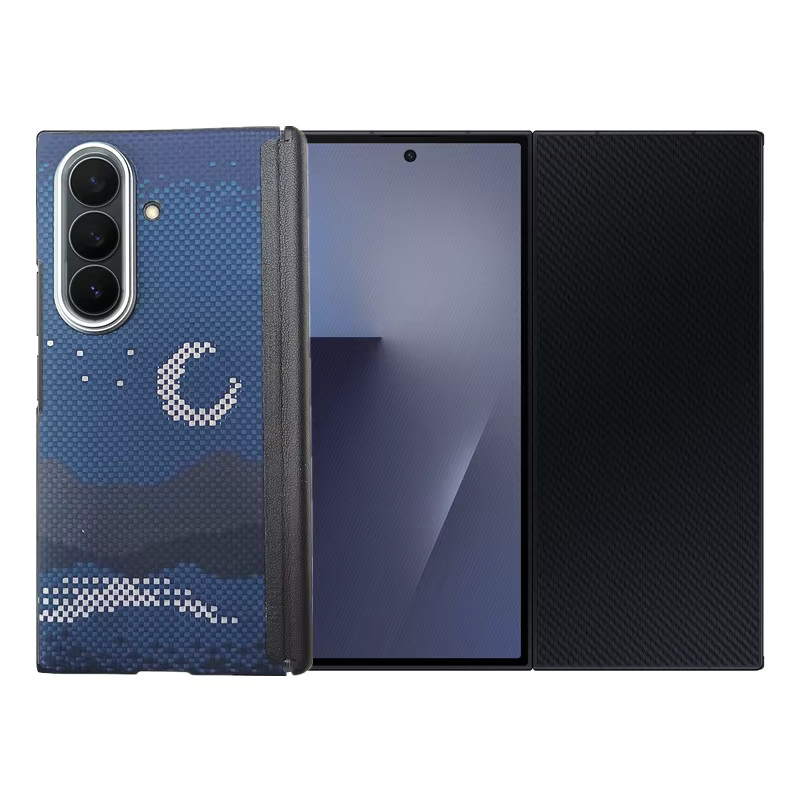 Schlanke Aramid-Carbonfaser-Hülle für Samsung Galaxy Z TriFold Fold 7 mit MagSafe-Kompatibilität und stoßfester Rückseite - Bild 2