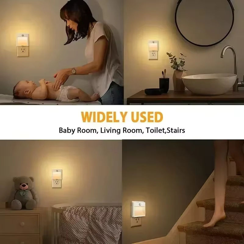 TLEDMP Mini-LED-Nachtlicht mit Bewegungsmelder, dimmbar, quadratisch, Weiß - Bild 3