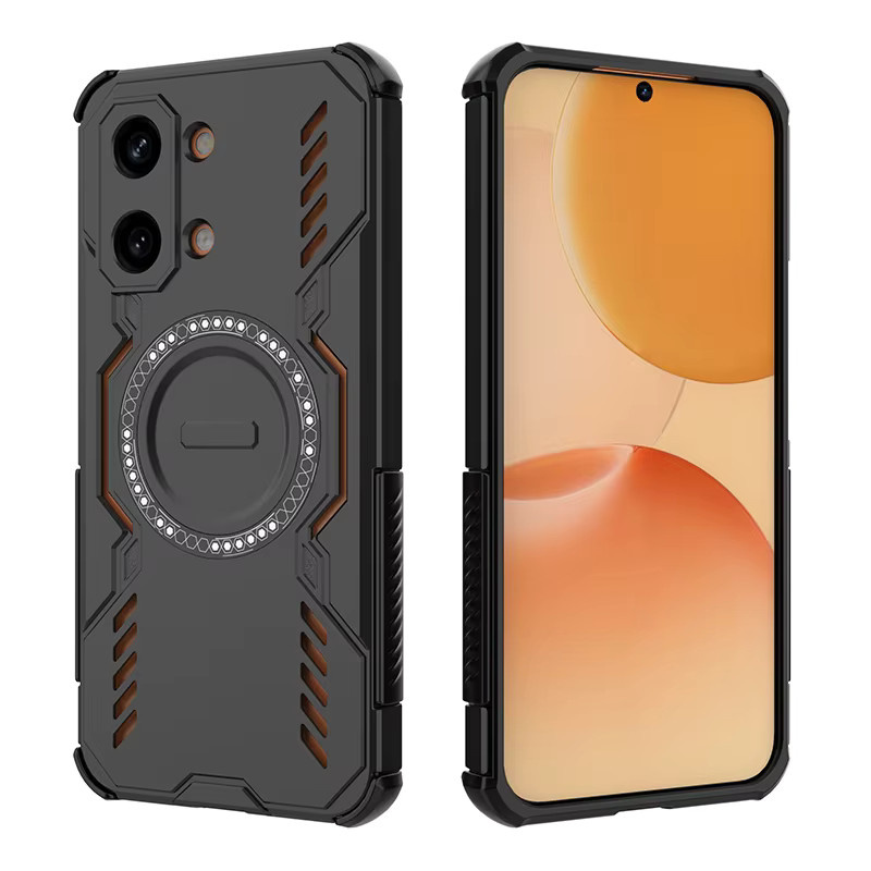 Magnetische stoßfeste Schutzhülle für Xiaomi POCO X8 Pro Max M8 Pro X7 Pro in Schwarz mit Wärmeableitungs-Hohlhülle - Bild 2
