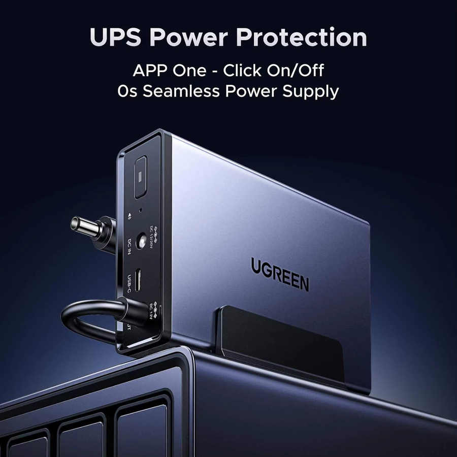 NASync DH4300 Plus 4-Bay NAS Gehäuse inklusive 120W DC 12000mAh unterbrechungsfreier Stromversorgung - Bild 2