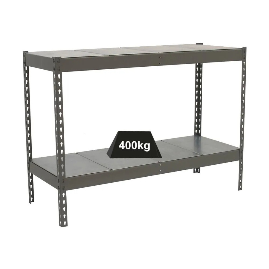 PROREGAL Schwerlastregal Mini Metal Yeti Two aus Metall in Grau, H x B x T: 90 x 120 x 60 cm - Bild 2