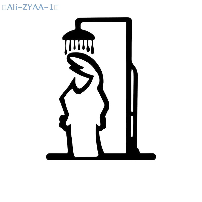 JETTING Wanddekoration Duschfigur aus Metall in Schwarz, minimalistisches Badezimmer-Schild im organischen Design - Bild 4