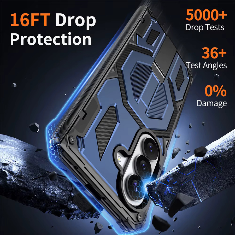 Samsung Galaxy Z Fold 8 Ultra TPU Armor Case mit MagSafe Wireless Charging und magnetischem Metallständer in Grau - Bild 3