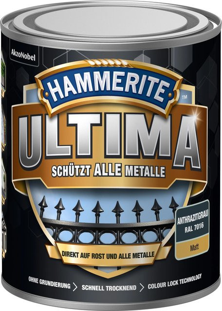 Hammerite Ultima Premium Metall-Schutzlack matt Anthrazitgrau 750 ml - Bild 1