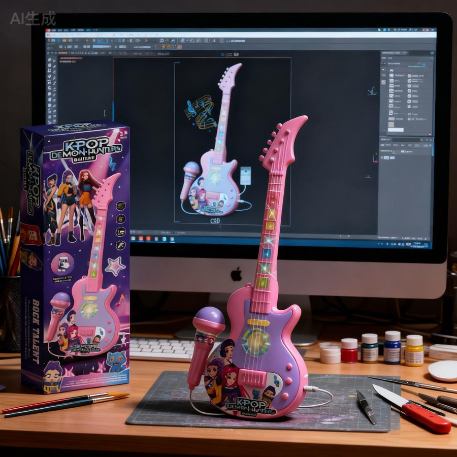 Fashnics Musik Mikrofon Kinderspielzeug, rosa, mit Lichtern, Gesangsfunktion, ab 3 Jahren - Bild 2