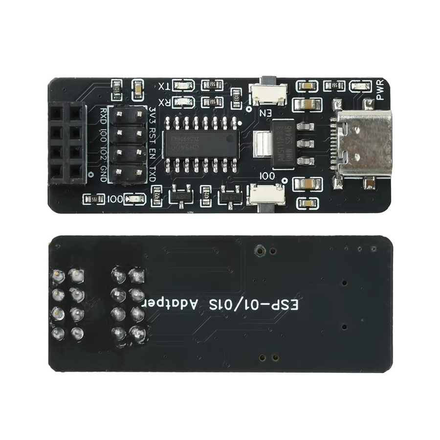 Aideepen ESP-01/01S ESP8266 Seriell zu WiFi Adaptermodul mit USB-C Schnittstelle, transparent/schwarz - Bild 5