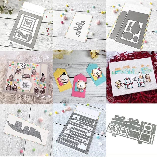 Hilly House Metall-Stanzformen für DIY Scrapbooking und Basteln mit Ast-Motiv und Schriftzug - Bild 1