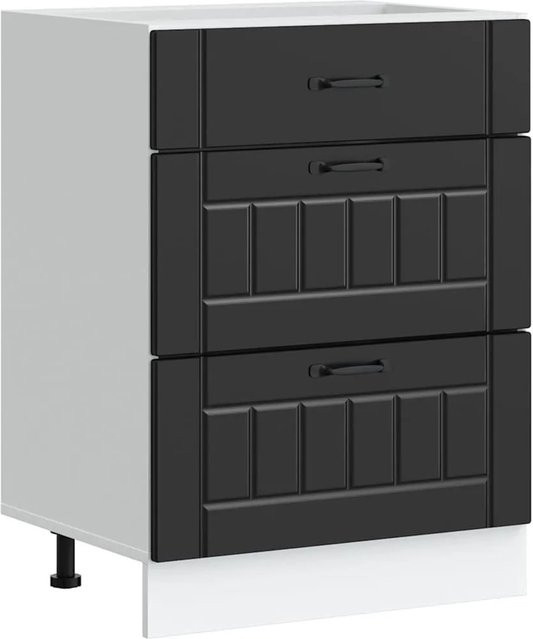 Küchenunterschrank DELUKE MARO Schwarz mit Schublade, B/T/H: 60 x 46 x 81,5 cm - Bild 1