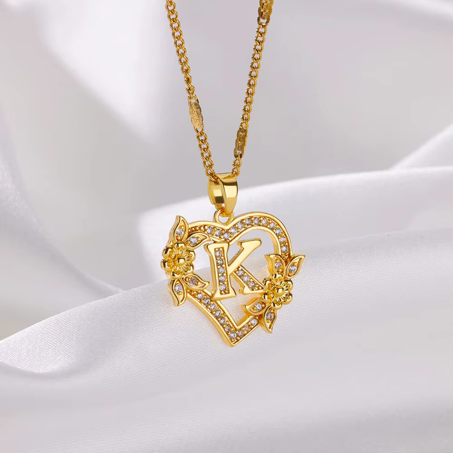 HPTOTMG Halskette Edelstahl, Gold, Zirkonia, Damen - Bild 1