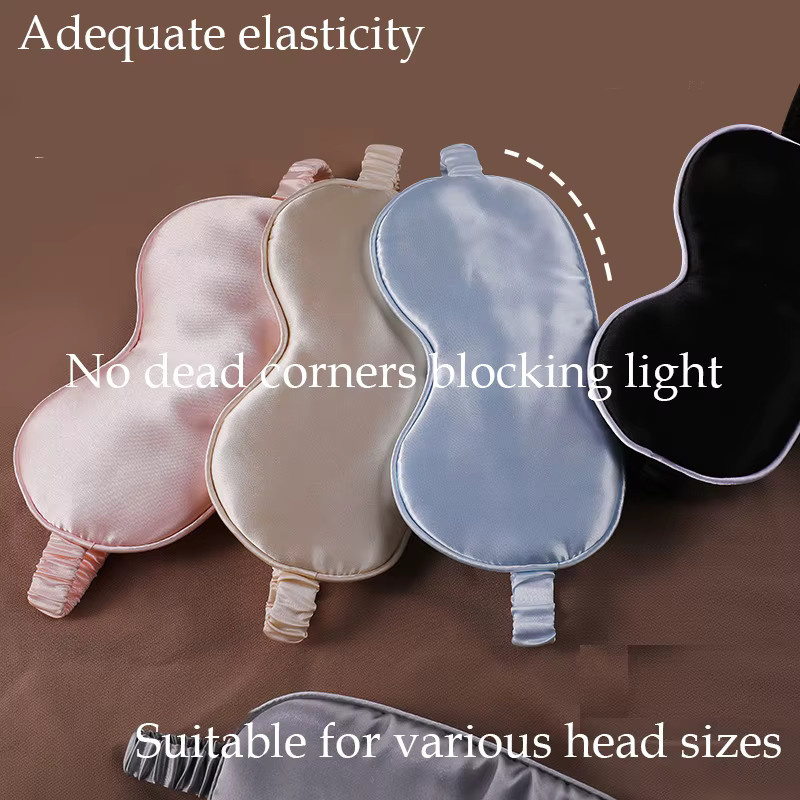 Doppelseitige Seidenimitat-Schlafmaske, Lichtblockierend, Unisex - Bild 2