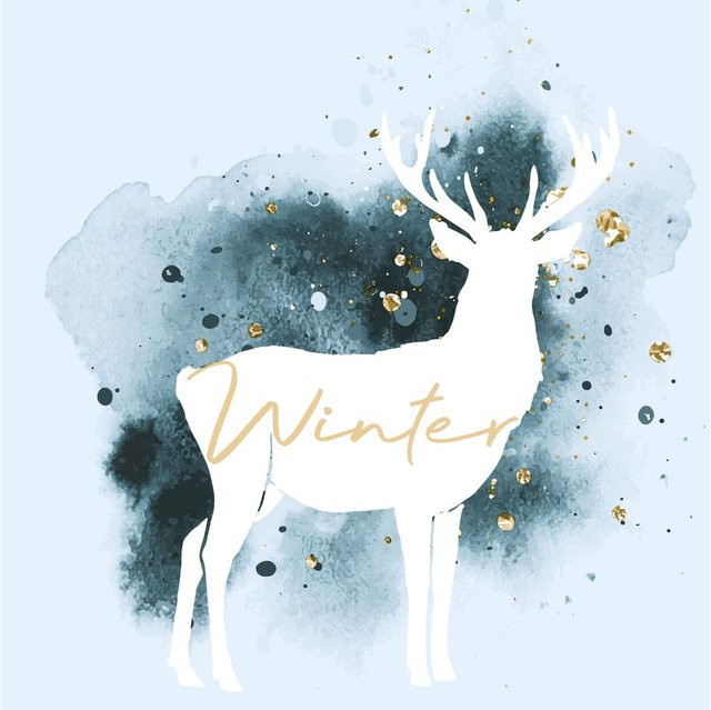 Paper Design Serviette Watercolor Winter in Blautönen - Bild 1