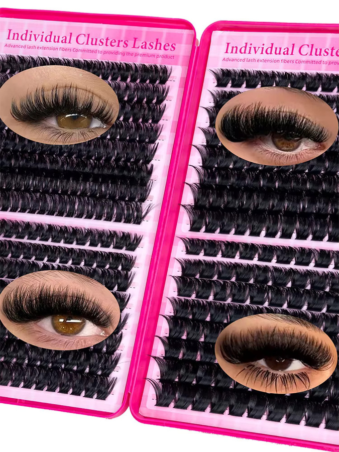 SEXYSHEEP DIY Cluster-Wimpern, Black, 3D Wispy Lashes - Bild 6
