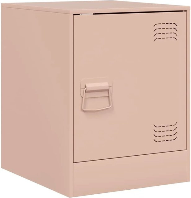 vidaXL Nachttisch aus Stahl in Rosa, B/T/H: 34,5 x 39 x 44 cm - Bild 1