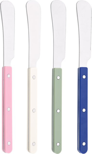 Zoseil Steakmesser Set aus Edelstahl und Acryl, 4 Stück, Mehrfarbig und Poliert - Bild 1