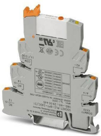 Phoenix Contact PLC-RPT- 24DC/21/MS Relaisbaustein, 24 V/DC, 6A, 1 Wechsler, grau - Bild 1