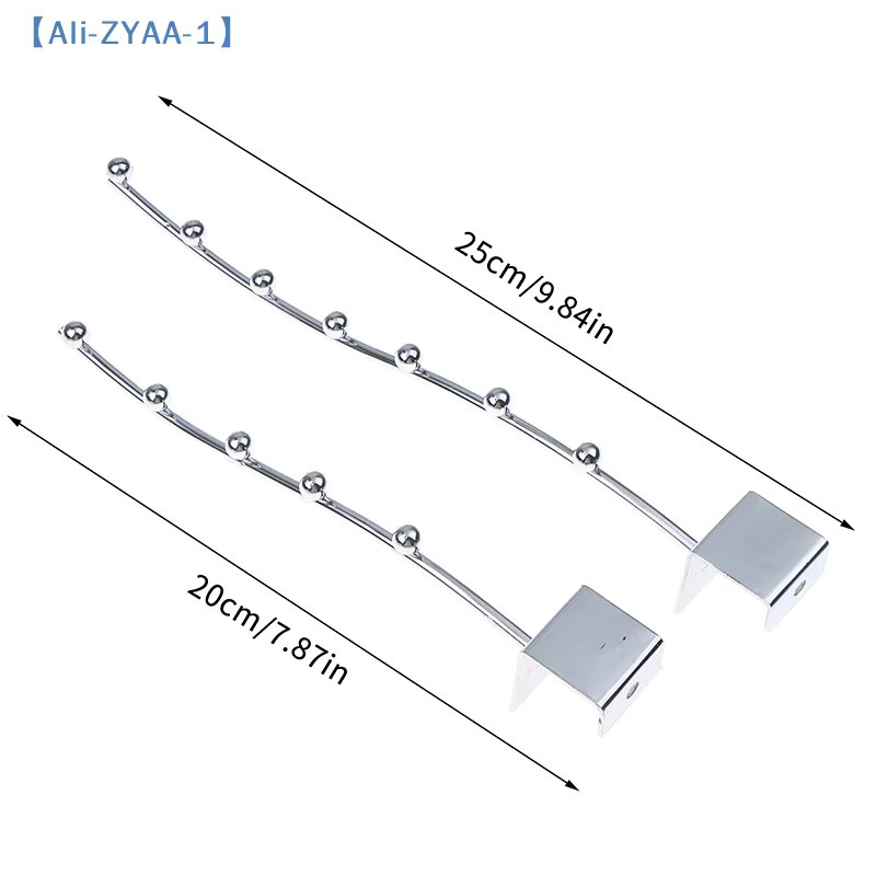 JETTING Kleiderhaken aus Eisen in Silber, 5er-Set, wandmontiert, Wellenform für Supermärkte und Bekleidungsgeschäfte - Bild 4