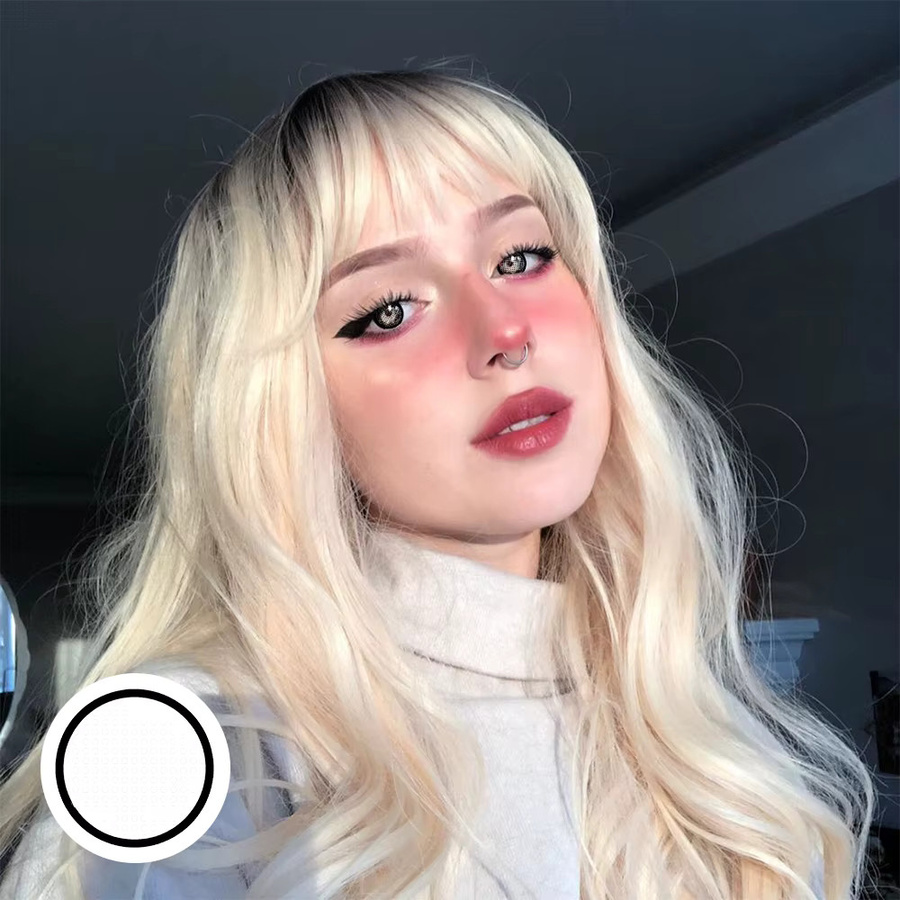 VISUASHOW Kontaktlinsen Mesh Weiß, Cosplay Anime - Bild 3