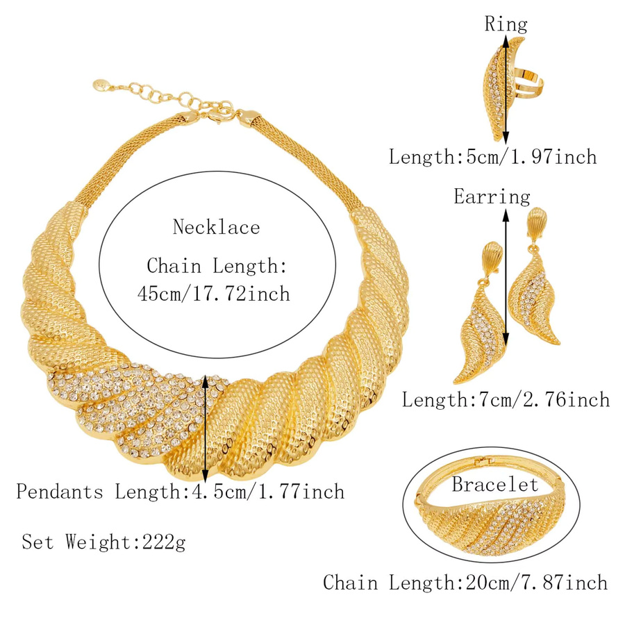 SYHOL Schmuckset, vergoldet, Gold, Damen - Bild 2