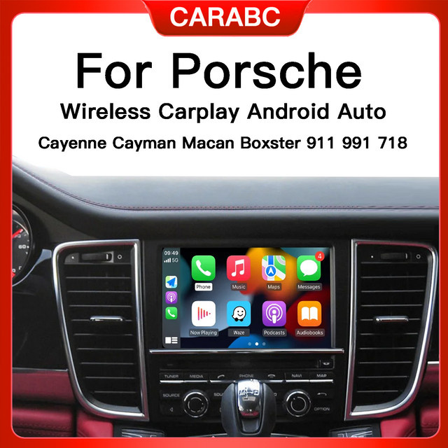 CARABC Drahtloses CarPlay und Android Auto Interface für Porsche PCM3.1 und PCM4.0 in Schwarz mit Wi-Fi und Bluetooth - Bild 1
