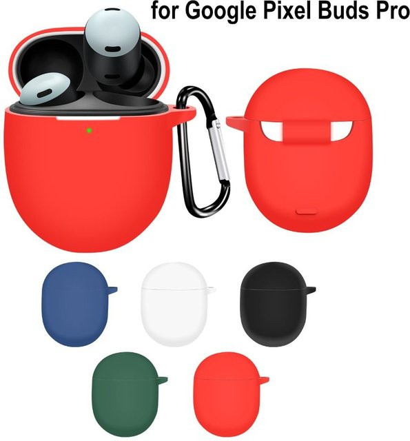 Silikon-Kopfhörer-Abdeckung für Google Pixel Buds Pro in Rot, stoßfeste Hülle für kabellose Bluetooth-Ohrhörer - Bild 1