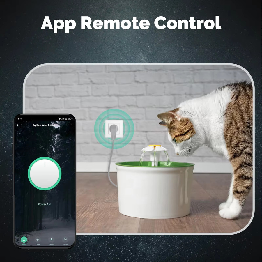 MOES Tuya ZigBee Smart Steckdose mit Energiemonitor und App-Steuerung, Weiß, kompatibel mit Alexa und Google Home - Bild 1