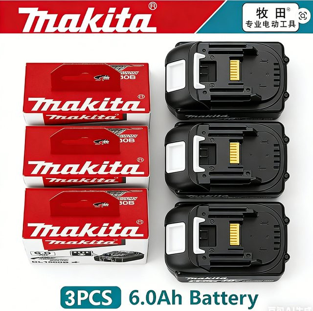 Makita 18V 6,0Ah Akku in Schwarz für Elektrowerkzeuge wie BL1830, BL1830B, BL1840, BL1840B, BL1850 und BL1860B - Bild 1