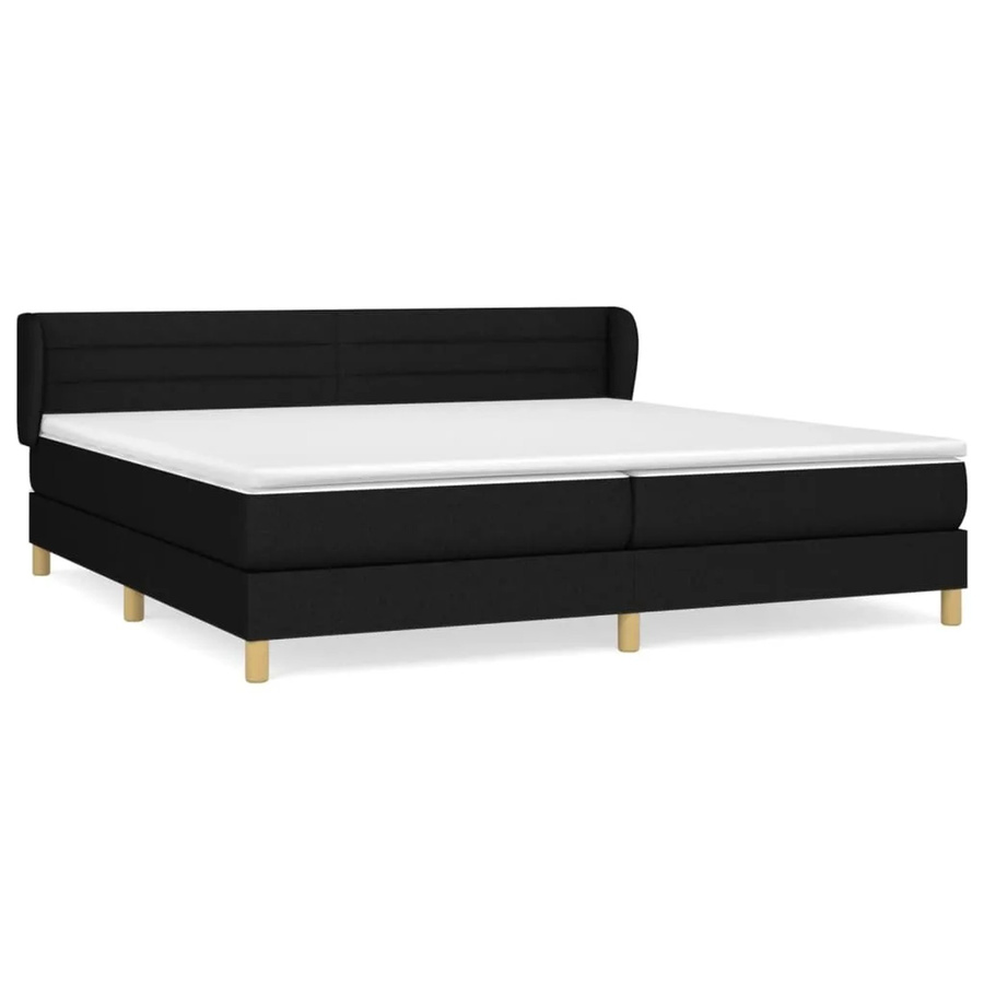 vidaXL Boxspringbett Hybrid mit Matratze Schwarz B/T/H: 200 x 200 x 203 cm - Bild 2