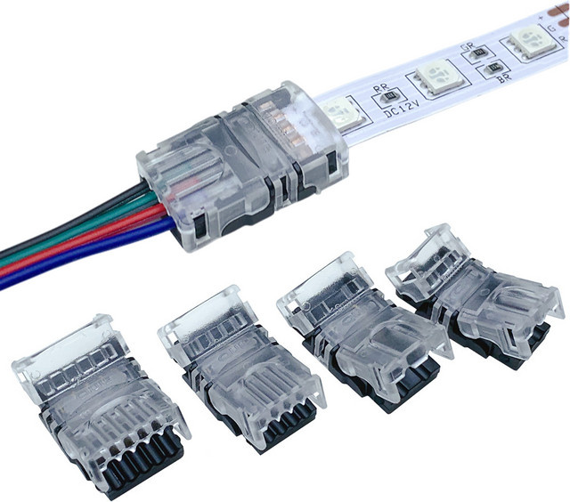 HEGUOGUO LED Streifen Stecker Set für RGB RGBW RGBWW CCT 2835 3528 5050 Bandlicht Draht Terminal Splice Stecker, 5 Stück - Bild 1