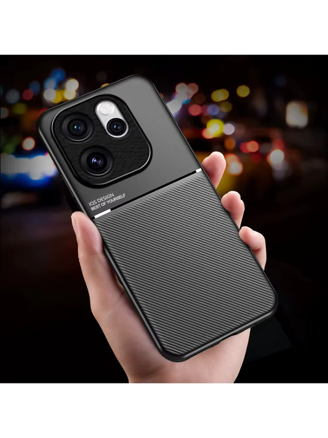 Magnetische Leder Handyhülle für OPPO Reno 15 14F 13F 12F 11F 11 12 14 Pro 5G mit weicher Silikon Stoßstange in Schwarz und Grün - Bild 4
