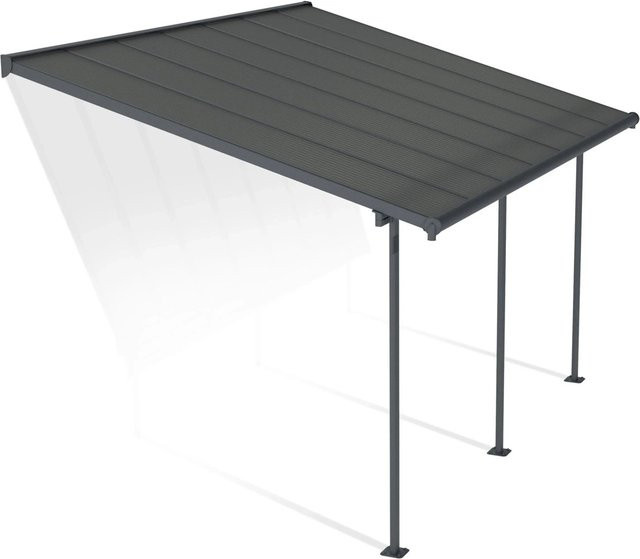 Canopia Terrassenüberdachung Capri in Anthrazit Grau mit Polycarbonat-Dach und Aluminiumrahmen, B: 425 cm, T: 300 cm - Bild 1