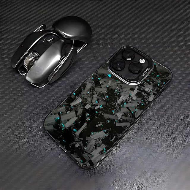 Handyhülle im Kohlefaser-Muster für Samsung Galaxy A52 5G, Farbe: Schwarz - Bild 1