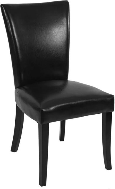 MCW Esszimmerstuhl Edinburgh 2er-Set Chesterfield aus Kunstleder in Schwarz mit Massivholzbeinen - Bild 2