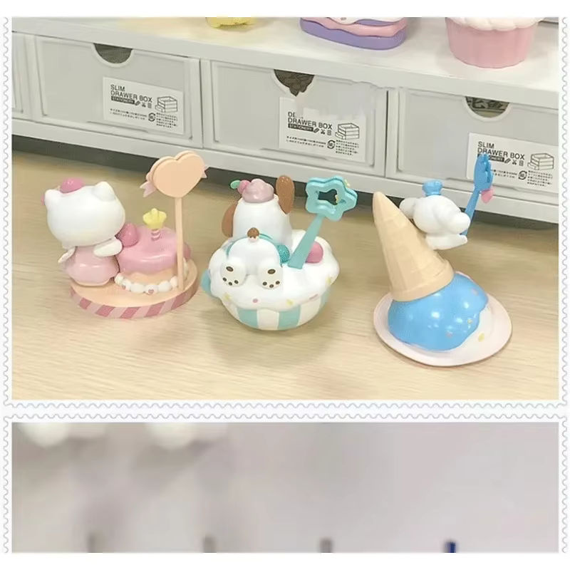 Sanrio Dessert Blind Box Sammelfiguren Cinnamoroll Kuromi Hello Kitty aus Kunststoff, mehrfarbig - Bild 3