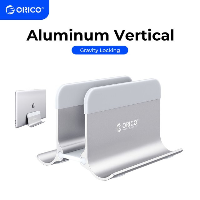ORICO Vertikaler Laptop-Ständer aus Aluminium mit Schwerkraftverriegelung in Silber für MacBook, Dell und Samsung - Bild 1
