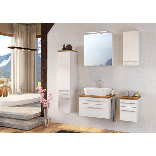 HELD MÖBEL Waschbeckenunterschrank Davos in Weiss mit Türen und Schubladen, B/H/T: 60 x 41 x 47 cm - Bild 1