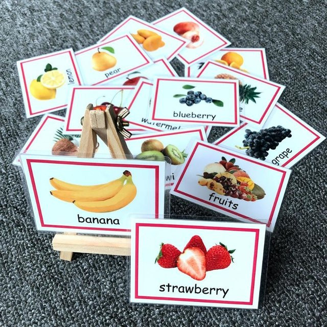 OONBIFFY Englisch Lernwortkarten, 12-teiliges Set, Farb-Flash-Spielzeug - Bild 1