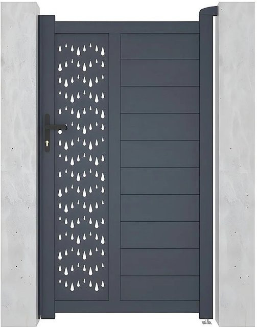Vente-unique Eingangstor Gregor Aluminium Anthrazitgrau Breite: 103 cm, Höhe: 181 cm - Bild 1