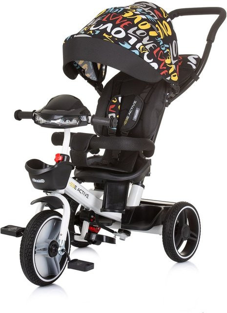 Chipolino Be Active 2 in 1 Dreirad Tricycle mit Schiebestange, Musik und Licht, bunt - Bild 1