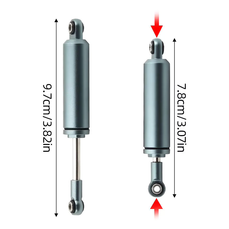 Meep Öl-Stoßdämpfer für Axial SCX10 III Hinten, Metall, Zubehör - Bild 2