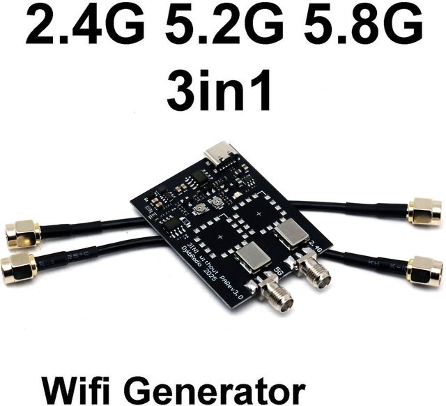 DYKBmetered 3-in-1 VCO-Generator Sweep-Signalquelle für 2,4GHz 5GHz 5,8GHz WiFi und Bluetooth in Schwarz - Bild 1