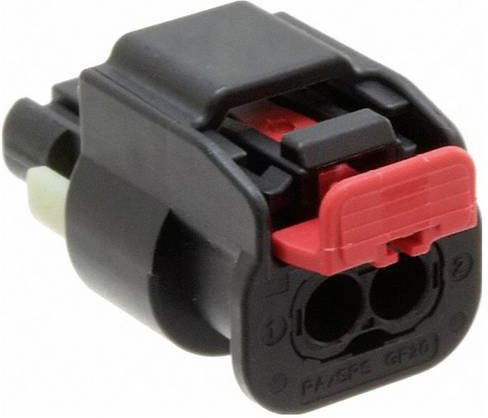Molex Buchsengehäuse-Kabel in Schwarz und Grau, Polzahl 2, Artikelnummer 349002121 - Bild 1