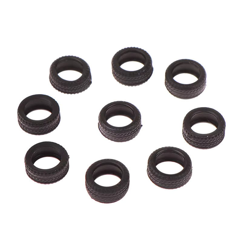 Auto Modell Szene Zubehör, 20-teiliges Set, Reifen, Räder, Schwarz - Bild 2