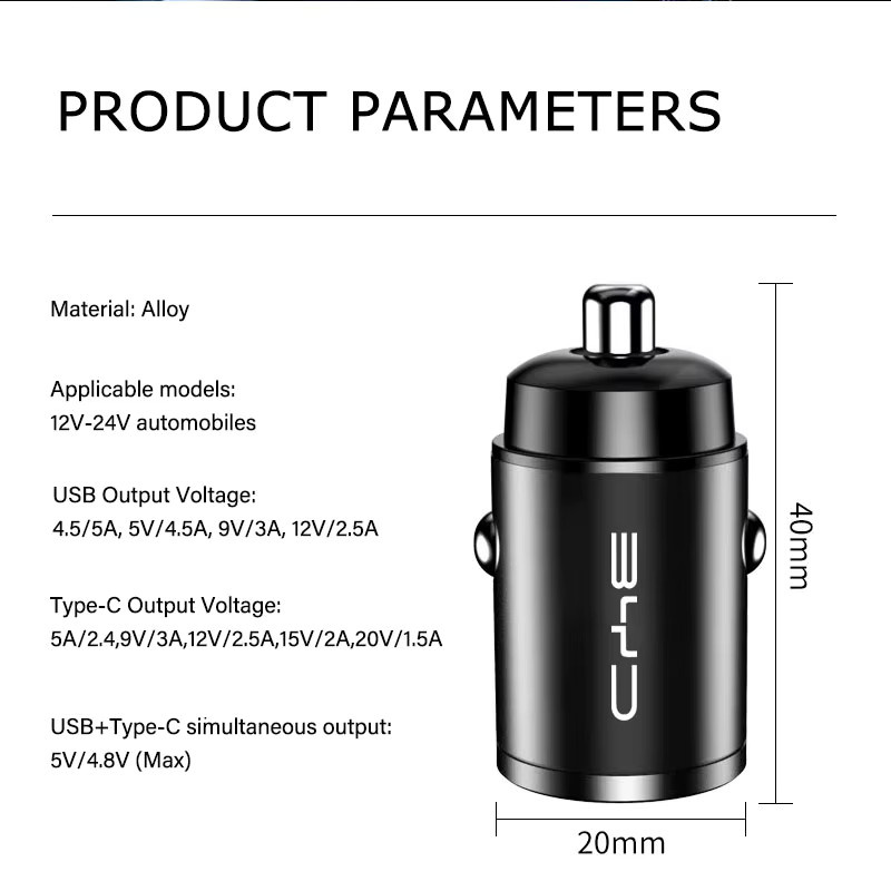 BYD Mini USB Typ-C Schnellladegerät Adapter in Schwarz für Atto 3, Yuan Plus, Han, Tang, F3, E6, Song, F0 und Qin Pro - Bild 2