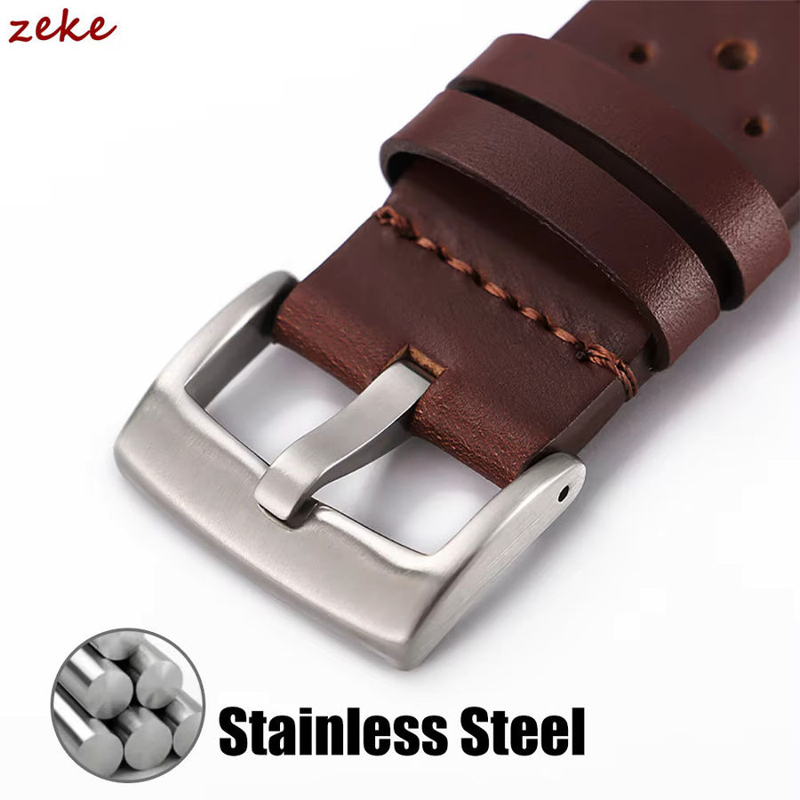 Uhrenarmband Rindsleder, Ölwachs Leder, Unisex - Bild 5