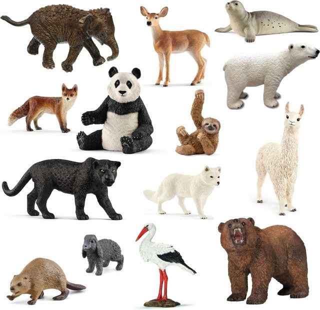 Schleich Wilde Tiere der Welt Tierfiguren 14-teiliges Set - Bild 1