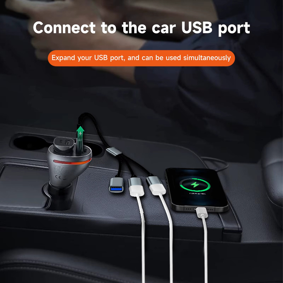 Xiaomi 3-Port USB-A Hub OTG-Adapter für Computer und Macbook in Silber - Bild 2