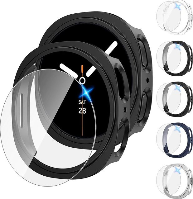Samsung Uhrengehäuse + Glas für Galaxy Watch 8 40/44 mm, Schwarz, Unisex - Bild 1