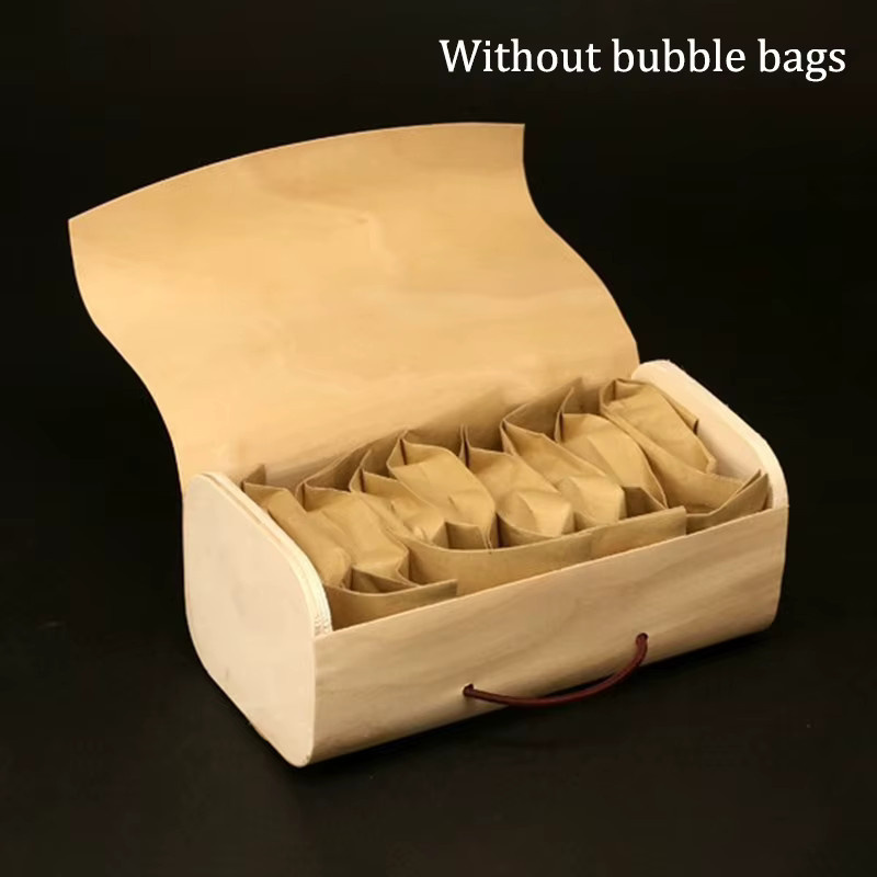 Holz Aufbewahrungsbox mit Deckel in Braun und Beige zur Dekoration und Aufbewahrung von Schmuck - Bild 3