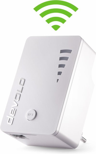 devolo WiFi Repeater AC Dual-Band WLAN-Verstärker mit Ethernet/LAN in Weiß - Bild 1