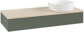 V&B Waschtischunterschrank Antao mit Beleuchtung in Grau Grün, B/T/H: 120 x 50 x 19 cm - Bild 1